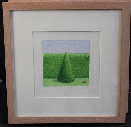 Paul Hess (1954-) Studies of topiary, 6 x 6in.